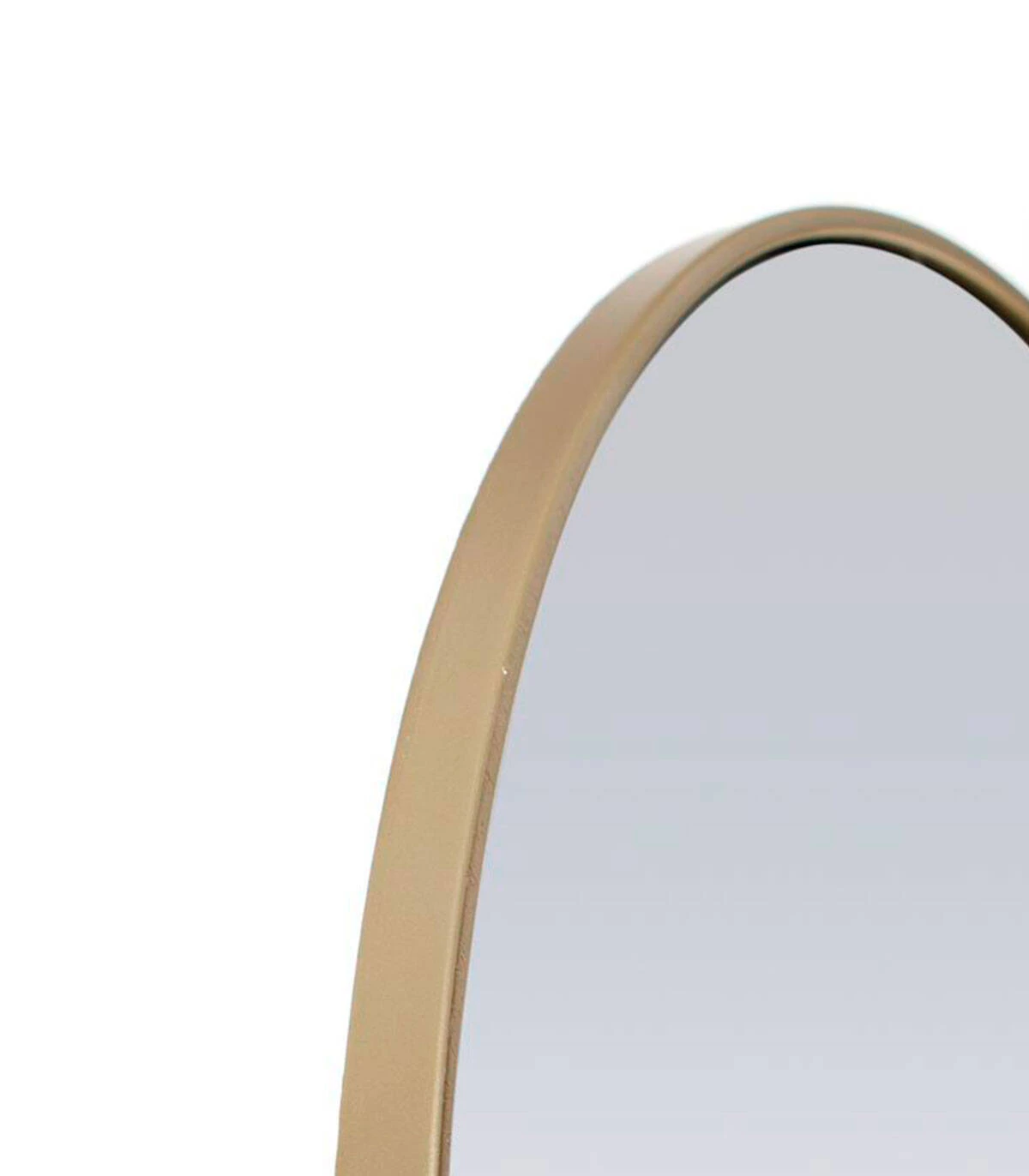Espejo ovalado con borde metálico dorado Diana